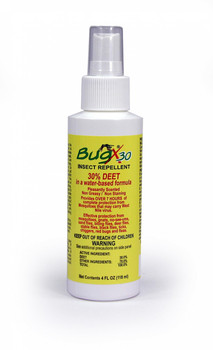BugX30 Insect Repellent Spray DEET, 4 oz. Bottle, Case of 12