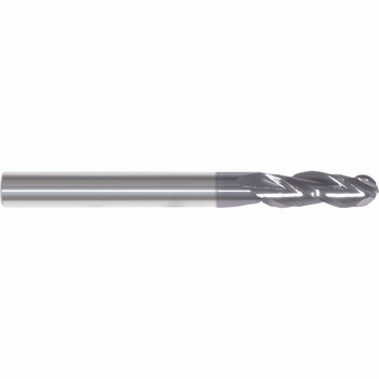9/16" Dia. × 9/16" Shank × 1-1/4" DOC -1/2" OAL, Carbide AlTiN, 3 Flute, Ballnose End Mill Series/List #5969T