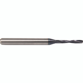 0.75 mm Dia.  mm Shank × 8.13 mm Flute Length × 1-1/2" OAL, Miniature, 135°, Bright, 2 Flute, External Coolant, Round Solid Carbide Drill Series/List #5373