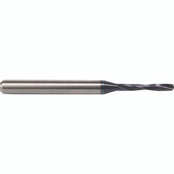 3/64" Dia. × 1/8" Shank × 0.4" Flute Length × 1-1/2" OAL, Miniature, 135°, AlTiN, 2 Flute, External Coolant, Round Solid Carbide Drill Series/List #5373T