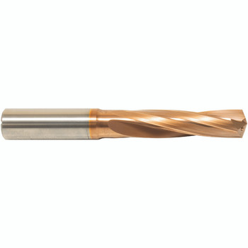 3/32" Dia. × 1/8" Shank /4" Flute Length × 2-1/2" OAL, 3xD, 135°, ZrCN, 2 Flute, External Coolant, Round Solid Carbide Drill Series/List #NG04