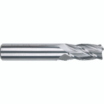 1" × 1" × 1 1/2" × 4" 0.0200" C/R 4 Flute Single End Carbide Finishing End Mill-Uncoated Series/List #5968
