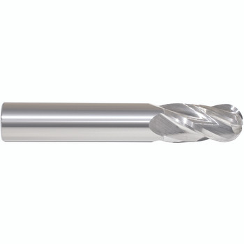 19/64" Dia. × 5/16" Shank × 13/16" DOC × 2-1/2" OAL, Carbide 4 Flute, 30° Helix, Ballnose End Mill Series/List #5942