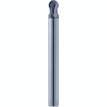 1/4" Dia. × 1/4" Shank × 0.168" DOC × 4" OAL, Carbide nACo, 4 Flute, Ballnose End Mill Series/List #5920