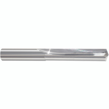 #62 Dia. × 0.038" Shank × 1/2" Flute Length × 1-1/2" OAL, Straight Flute, 140°, Bright, 2 Flute, External Coolant, Round Solid Carbide Drill Series/List #5376