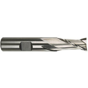 7/32 Dia. × 2-7/16 Overall Length 2-Flute Square End High Speed Steel SE End Mill-Round Shank-Center Cutting -TiN Series/List #1898G
