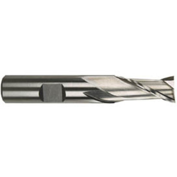 1/2" × 1/2" × 1" " 2 Flute Single End HSSCo Finishing Center Cutting End Mill-Uncoated Series/List #4580