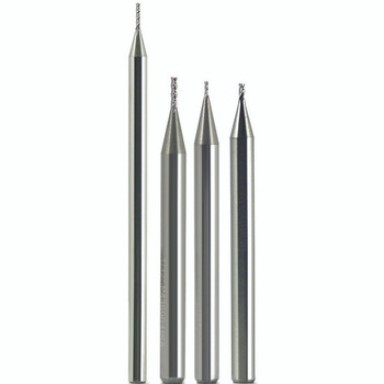 0.023" Dia. × 1/8" Shank × 0.069" DOC × 1-1/2" OAL, Carbide, AlTiN, 4 Flute, 30° Helix, Plain, External, Square, Solid End Mill Series/List #5918T
