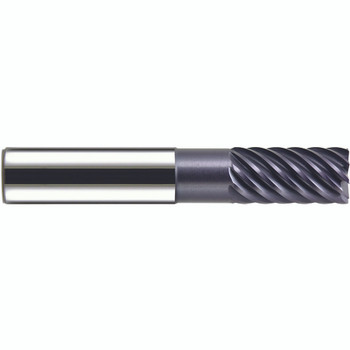 1/2" × 1/2" × 5/8" × 2 1/2" 0.0150" C/R 9 Flute Single End Carbide HPE High Performance End Mill-nACo Series/List #5999