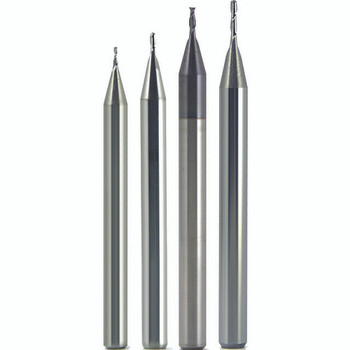 0.0180" × 1/8" × 0.0540" × 1 1/2" 2 Flute Single End Carbide Finishing Center Cutting End Mill-ALTiN Series/List #5914T