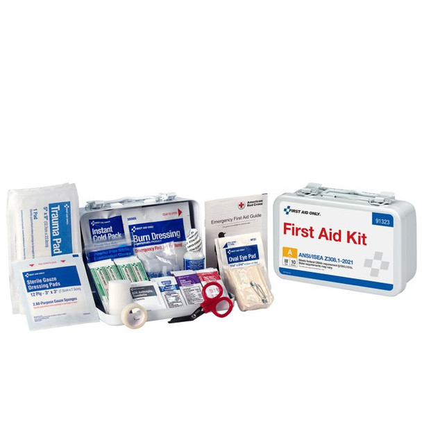 10 Person ANSI 2021 Class A, Metal First Aid Kit