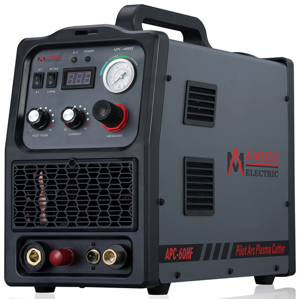 APC-60HF, 60 Amp Non-touch Pilot Arc Plasma Cutter, 100~250V Wide Voltage, 80% Duty Cycle, 1.0 inch Clean Cut.