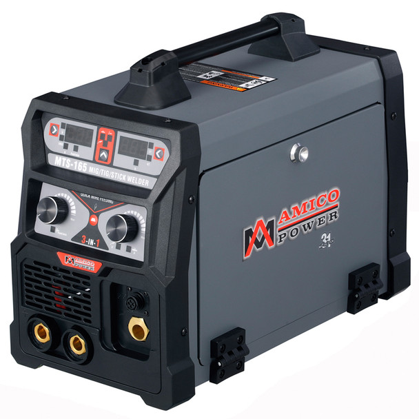 MTS-165, 165-Amp MIG MAG Flux-cored Lift-TIG Stick Arc DC Inverter Welder, 100-250V Dual Voltage, Compatible Spool Gun: SPG15180 & SPG15250