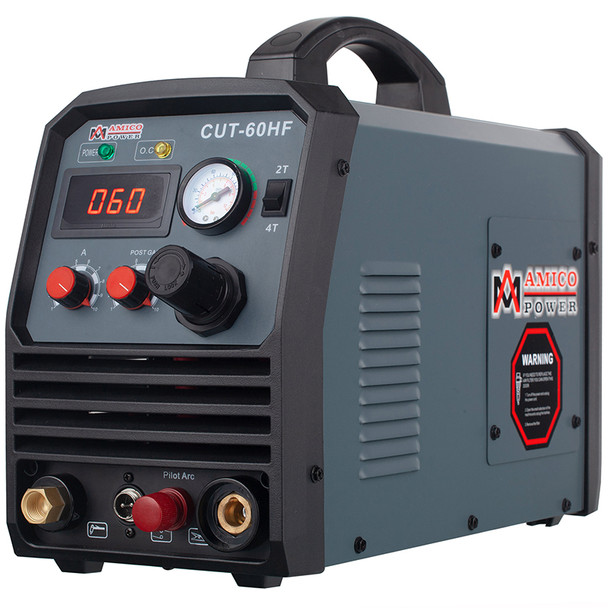 CUT-60HF, 60 Amp Non-touch Pilot Arc Plasma Cutter, 100~250V Wide Voltage, 4/5 inch Clean Cut.