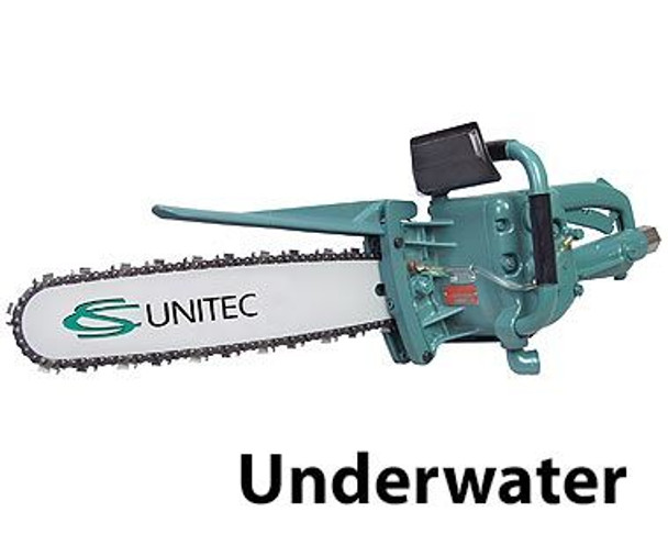 Air Chain Saw, 21", 4 HP, 90 psi / 92 cfm, for underwater use