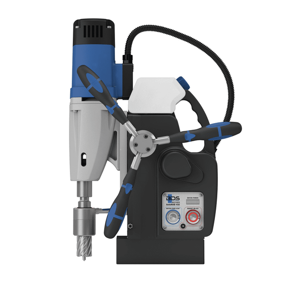 Magnetic Drill, w/automatic feed. 220V. Up to 1-3/4" dia. hole capacity, Two gears 250/450 RPM, Wt: 35.25 lbs.