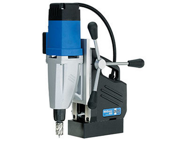 Magnetic Drill, Up to 1-3/8" dia. hole capacity, Speed 450 RPM,  8.2 Amp, Wt: 27 lbs.