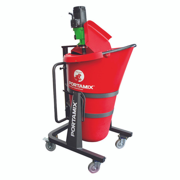 Pneumatic PORTAMIX MEGA HIPPO, Level Floor Mobility (with 4 casters and 2 paddles TW 225 & TW225D)
