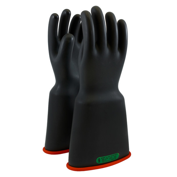 NOVAX  Class 3 Rubber Insulating Glove with Bell Cuff - 16", 8, Black
