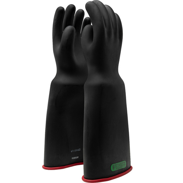 NOVAX  Class 3 Rubber Insulating Glove with Bell Cuff - 18", 10, Black