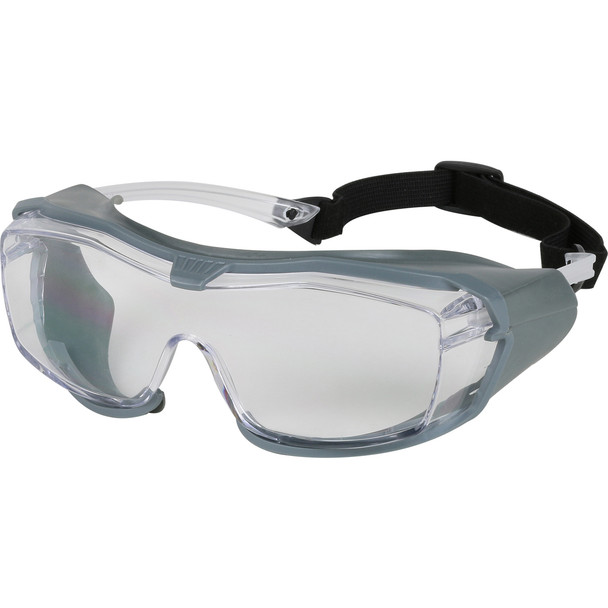 OverSeal  OTG Safety Glasses with Rubber Gasket, Headband, Clear Lens and Fogless 3Sixty Coating, OS, Clear