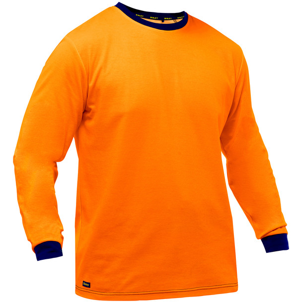 Bisley Non-ANSI Long Sleeve Shirt, 4XL, Hi-Vis Yellow