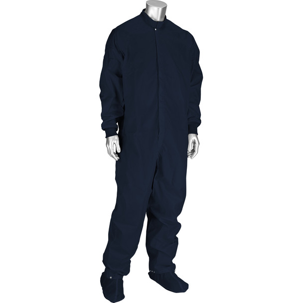 Uniform Technology Disctek 2.5 ISO 4 (Class 10) Cleanroom Coverall, 3XL, Navy