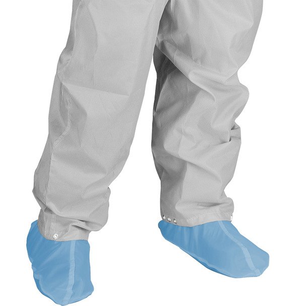 Uniform Technology Taffeta Shoe Cover with Adjustable Snaps, 2XL, Light Blue