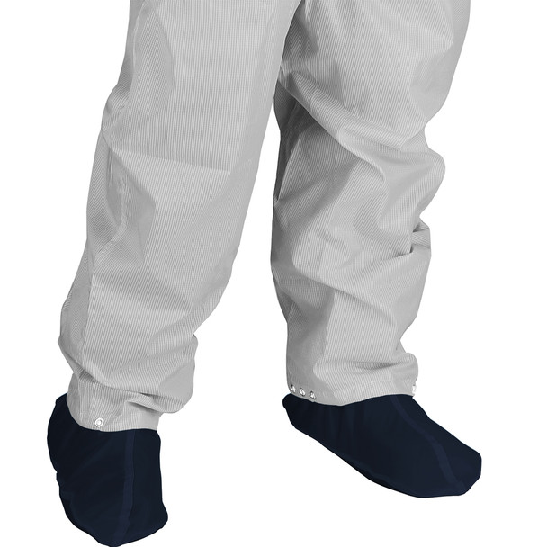 Uniform Technology Taffeta Shoe Cover with Adjustable Snaps, M, Navy