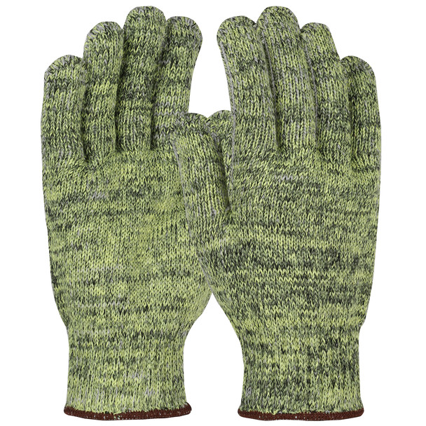 Kut Gard Seamless Knit ATA Hide-Away / Aramid Blended Glove with Cotton/Polyester Plating - Heavy Weight, XS, Green
