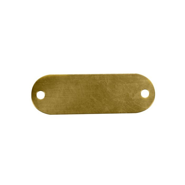 Tag-3/4"x3-1/8" Round Ends Brass 100pk