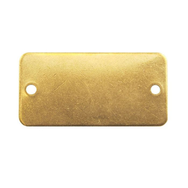 Tag-1-1/2"x3" Round Corners Brass 100pk