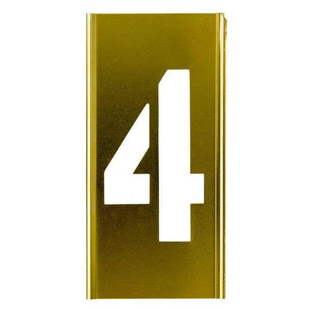 Stencil Sort-3" Brass Gothic 4