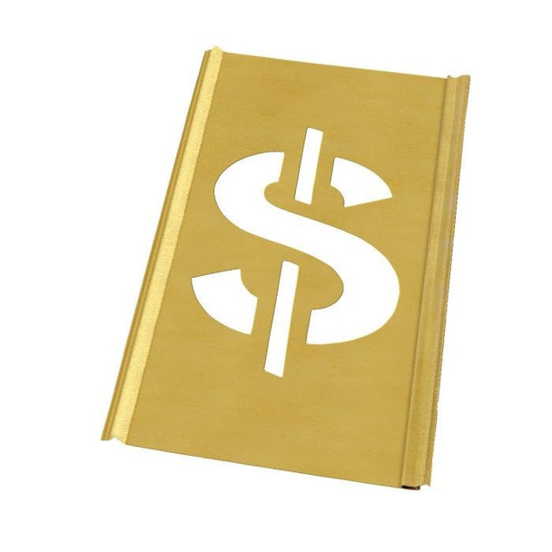 Stencil Sort-3" Brass Gothic $