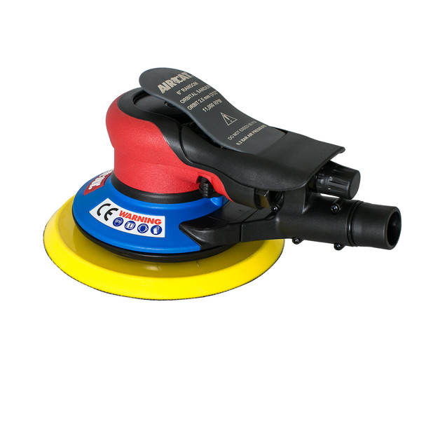 6" Central Vacuum Palm Sander 3/32" Orbit 11,000 RPM 6" Central Vacuum Palm Sander 3/32" Orbit 11,000 RPM