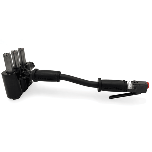 Triple-Head Pneumatic Scabbling Hammer Heavy-Duty SH3, Short, TCT Cruciform Pistons, BH