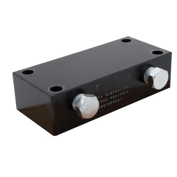 BVA Hydraulics CUMR2, Manifold Block, Pump Mounted, for Electric Pump, 2 Oil Port, 3/8"-18NPTF, 10,000 psi (700 bar)