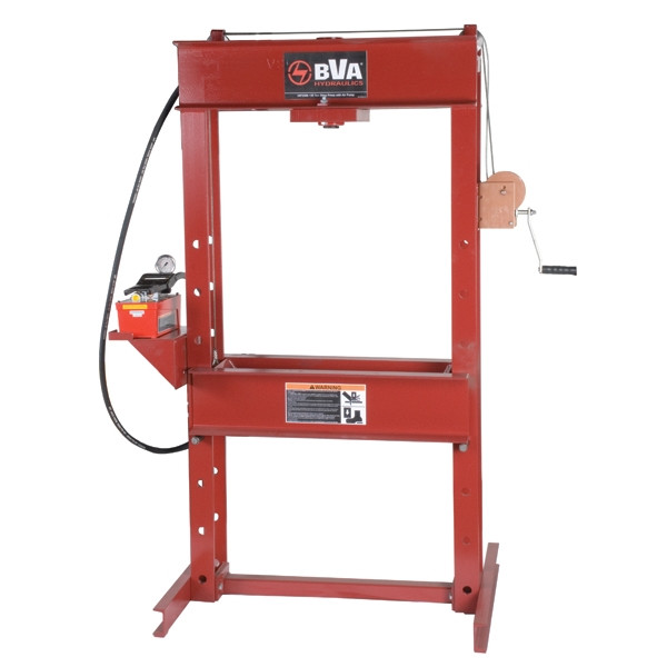 55 Ton 6" Stroke Shop Press with Movable Work Head with Air Pump