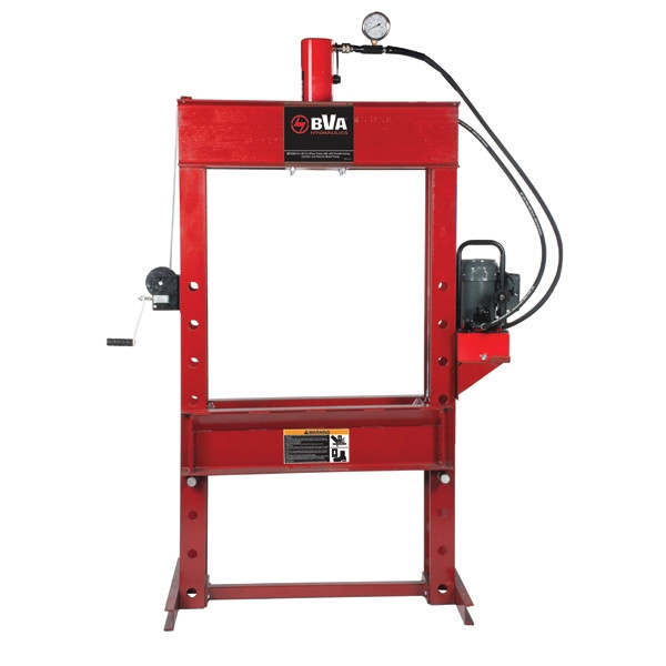 25 Ton 6" Stroke Shop Press with Electric Pump for Double Acting Cylinder