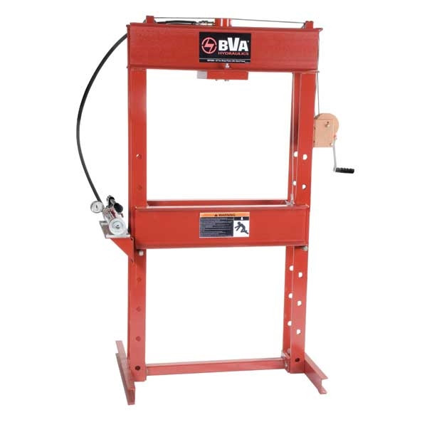 25 Ton 6" Stroke Shop Press with Manual Pump for Double Acting Cylinders