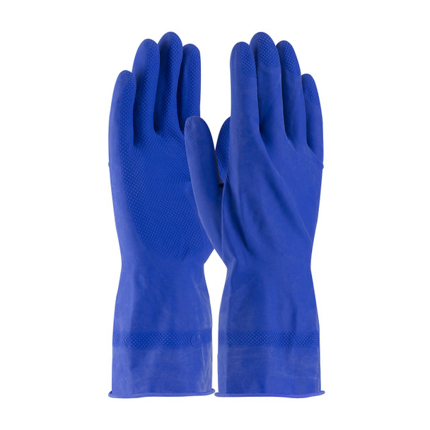 Blue XL Assurance Unsupport Latex, Bl., 16 Mil, 12 Inch, Unlined, Diamond Unsupported Latex Gloves 1 Dozen