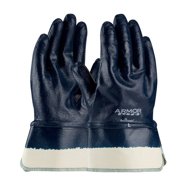 Natural L ArmorLite, Interlock Liner, LW, Bl., Nitrile Full Coat, Plastic SC Coated Supported Gloves 1 Dozen