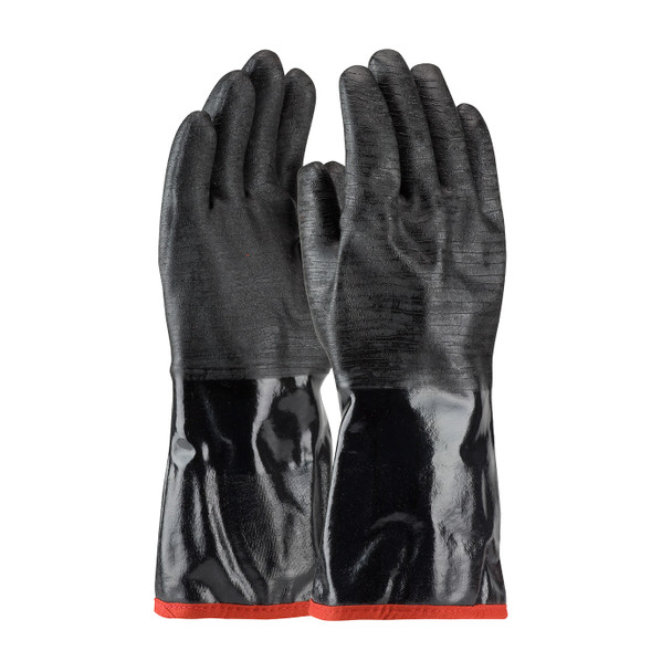 Black L ChemGrip, Supported Neoprene, Foam Lined, Blk., Etched, 14 Inch Coated Supported Gloves 1 Dozen