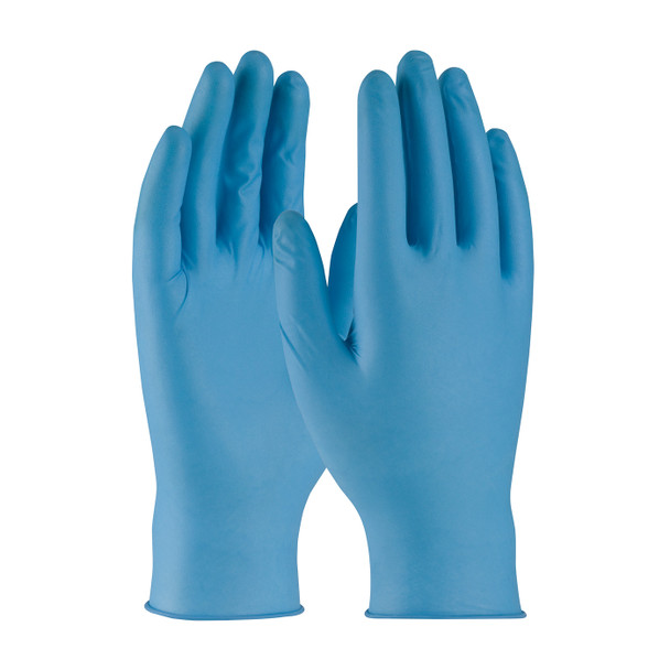 Blue M Ambi-Dex Super 8 Disposable Nitrile 8 Mil Blue, Powder Free, Text Grip Disposable Liquid-Proof Gloves 1 Box