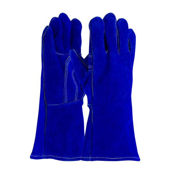 Blue MENS Bl. Bison Welding Glove, Select Shoulder,Cotton Lined,Kevlar Stitch Welder's and Foundry Gloves 1 Dozen