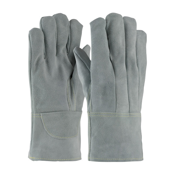 Gray MENS Foundry Glove, Hvy Side Split Cow, Wool Lined, Gry., Sewn w/Kevlar Welder's and Foundry Gloves 1 Pair
