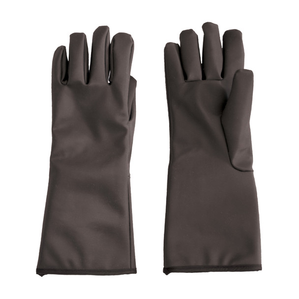 Black M Temp-Gard Extreme Temp Gloves, Mid- Arm Length, Liq-Proof Silicone Fab CE Fabric Gloves 1 Pair