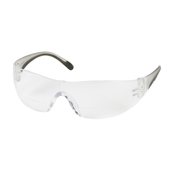 Clear OS Z12R Reader Clr AS Len +2.00, Clr Frm w/ Blk Rubber Tmpl Ends Bouton Rimless Frame 1 Pair