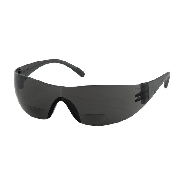 Gray OS Z12R Reader Gry AS Len +2.00, Gry Frm w/ Blk Rubber Tmpl Ends Bouton Rimless Frame 1 Pair