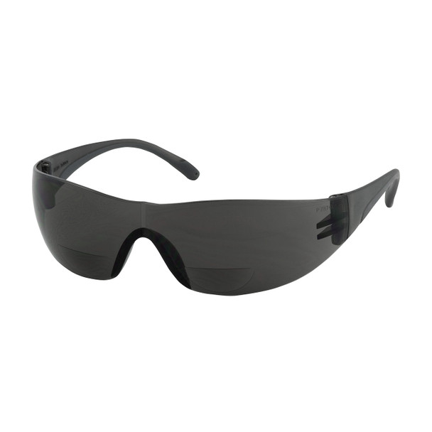 Gray OS Z12R Reader Gry AS Len +3.00, Gry Frm w/ Blk Rubber Tmpl Ends Bouton Rimless Frame 1 Pair